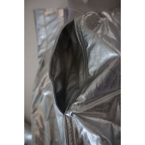 FP Movement OB1870057 Women's Sz L Silver Mesmerize Me Shine Pants - Picture 11 of 16